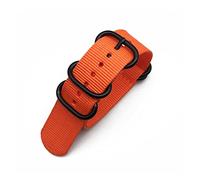 NLNKDTDPAK Reemplazo 18/20/22 / 24mm Reloj Correa de nylon de nylon de la banda de la banda de la banda de la banda del anillo de las pulseras de la pulsera de la muñeca(Orange,22mm)