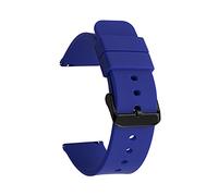 NLNKDTDPAK Sport Silicone Strap Wnist Bracelet Fit For Samsung for Galaxy for Active 2 for Huawei GT 2E For Quartz For Business Watch 14 16 18 20 mm 22 24 de(Dark blue02,18mm)