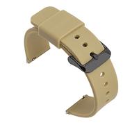 NLNKDTDPAK Sport Silicone Strap Wnist Bracelet Fit For Samsung for Galaxy for Active 2 for Huawei GT 2E For Quartz For Business Watch 14 16 18 20 mm 22 24 de(Khaki02,14mm)