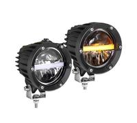 NLNPFGHVZY Conjunto faro delantero Para Camioneta Todoterreno SUV ATV UTV 4x4 4 Pulgadas 110W 11000LM Luz LED Trabajo Ámbar DRL 5050 SMD Antiniebla Faros completo(Light without Covers)