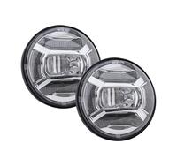 NLNPFGHVZY Faros Antiniebla Moto Para Classic FLHR Road King 2 Uds 4 1/2 Pulgadas 4.5 "motocicleta LED Antiniebla Que Pasa Luz Auxiliar Impermeable(Sliver)
