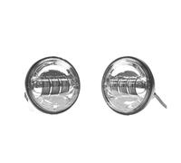 NLNPFGHVZY Faros Antiniebla Moto Para Softail Springer Heritage Classic FLSTC Para Touring 1 Par 30W 4.5 "motocicleta LED Antiniebla Que Pasa Luz Auxiliar Impermeable(Chrome Without halo)