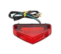 NLNPFGHVZY Luz Trasera Moto LED Luz Trasera De Freno Motocicleta 12V Lámpara Placa Matrícula Universal Para ATV Dirt Bike Impermeable(Red)