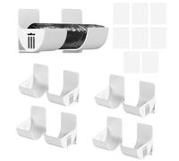 NLONLL 4 Pares Soporte de Plástico para Papel Aluminio y Film Organizador Estante Pared Almacenamiento Adhesivo Caja de Almacenamiento Montada en Pared para Cocina Armarios Frigoríficos