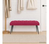 NLQMSU - Banco con tapa de botón, 110 x 40 x 46 cm, terciopelo | Terciopelo suave, espuma gruesa, marco de madera de ingeniería, patas metálicas, peso máximo 110 kg