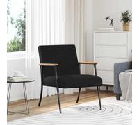NLQMSU - Sillón moderno negro de tela aterciopelada con marco de acero | Diseño minimalista, asiento acolchado, respaldo ergonómico, estilo contemporáneo, mantenimiento profesional recomendado