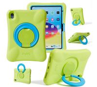 NLR FUN Estuche para Niños para iPad, Funda a Prueba de Golpes para iPad A16 de 11” (2025) / 10,9” de 10.ª Gen (2022), Funda Protectora Ligera de Cuerpo Completo con Asa/Soporte Plegable (Verde+Azul)