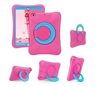 NLR FUN Funda para Niños para iPad, a Prueba de Golpes para iPad Air de 10,5" de 3.ª Generación (2019), Funda Protectora Ligera de Cuerpo Completo con Asa/Soporte Plegable (Ros Azul)