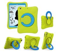 NLR FUN Funda para Niños para iPad, a Prueba de Golpes para iPad de 10,2", 9.ª/8.ª/7.ª generación (2021/2020/2019) Estuche Protector Ligero de Cuerpo Completo con Asa/Soporte Plegable (Verde+Azul)