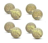 NLR FUN ¡Nunca Pierdas! (4 Piezas) Sí No Monedas Volteando Moneda de Desafío, Colección de Monedas Conmemorativas de Recuerdos, Doble-Sí/Doble-No/Normal SI o NO