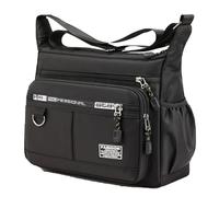 [Nlrlo] Bolso cruzado para hombre, de tela Oxford, impermeable, cómodo organizador de hombro multicapa con cierre de cremallera seguro, para teléfonos, carteras, llaves, dispositivos para