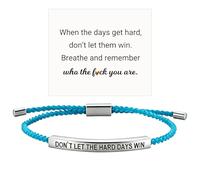 NlsqEU Pulsera Don't Let The Hard Days Win, God is in Control, pulsera unisex trenzada, pulseras inspiradoras, Poliéster