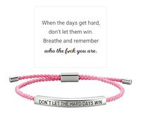 NlsqEU Pulsera Don't Let The Hard Days Win, God is in Control, pulsera unisex trenzada, pulseras inspiradoras, Poliéster