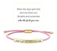 NlsqEU Pulsera Don't Let The Hard Days Win, God is in Control, pulsera unisex trenzada, pulseras inspiradoras, Poliéster