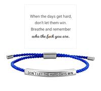 NlsqEU Pulsera Don't Let The Hard Days Win, God is in Control, pulsera unisex trenzada, pulseras inspiradoras, Poliéster
