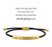 NlsqEU Pulsera Don't Let The Hard Days Win, God is in Control, pulsera unisex trenzada, pulseras inspiradoras, Poliéster