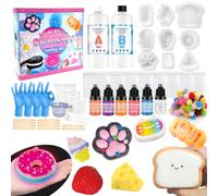 NlsqEU Squishy - Set de fabricación de silicona líquida de 500 ml, proporción 1:1, regalos creativos con forma, guante, vaso medidor, palillos de madera-B