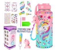 NlsqEU Unicornios para Niñas, Botella Niña Regalo Niña 4-10 Años, Botellas De Agua para AñosBotella Agua Niña Manualidades Niña 8 Años Botella De Agua Niña Diamantes para Manualidades Niños 4 Años
