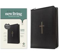 NLT Compact Giant Print Zipper Bible, Filament Edition: New Living Translation, Black Cross, Red Letter, Leatherlike, Compact Giant Print, Filament-enabled Edition With Ribbon Marker and Zip Fastener