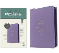 NLT Compact Giant Print Zipper Bible, Filament-Enabled Edition (Leatherlike, Diamond Lavender, Red Letter): New Living Translation, Diamond Lavender, ... Edition With Ribbon Marker and Zip Fastener