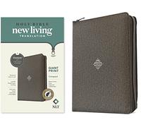 NLT Compact Giant Print Zipper Bible, Filament-Enabled Edition (Leatherlike, Woven Cross Gray, Indexed, Red Letter): New Living Translation, Woven ... Zipper, Leatherlike, Giant Print, Filament