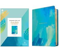 NLT Courage for Life Study Bible for Women (Leatherlike, Brushed Aqua Blue, Filament Enabled): New Living Translation, Brushed Aqua Blue, Filament Enabled