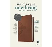 NLT Large Print Premium Value Thinline Bible, Filament: New Living Translation, Brown Celtic Cross, Leatherlike, Premium Value Thinline Bible, Filament Enabled