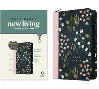 NLT Large Print Thinline Reference Zipper Bible, Filament Enabled (Leatherlike, Meadow Navy & Pink, Red Letter): New Living Translation, Meadow Navy & ... Thinline Reference, Filament Enabled