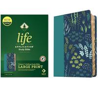 NLT Life Application Study Bible, Third Edition, Large Print (Leatherlike, Meadow Teal, Indexed, Red Letter): New Living Translation, Meadow Teal, ... Indexed, Red Letter, With Ribbon Marker