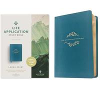 NLT Life Application Study Bible, Third Edition, Large Print: New Living Translation, Teal Blue, Leatherlike, Red Letter
