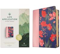 NLT Life Application Study Bible, Third Edition (Leatherlike, Pink Evening Bloom, Red Letter): New Living Translation Life Application Study Bible, Red Letter, Leatherlike, Pink Evening Bloom
