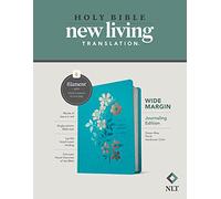 NLT Wide Margin Bible, Filament Enabled Edition, Blue: New Living Translation, Ocean Blue, Floral, Wide Margin, Filament Enabled, Journaling Edition
