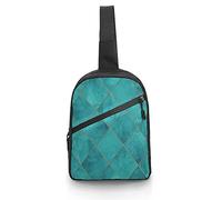 NLWQEKV Acuarela Argyle Abstract Geometric Plaid Sling Bag Crossbody Hombro Viaje Pecho Mochila Mochila plegable para deportes Compras Senderismo