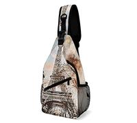 NLWQEKV Acuarela Paris Sling Bag Crossbody Mochila Travel Chest Daypack