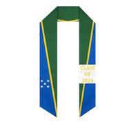 NLWQEKV Banderas del archipiélago Estola/faja/chal de graduación Bandera del país Bufanda de graduación