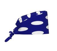 NLWQEKV Casquette de Travail Ajustable à Pois Bleu Marine et Blancs