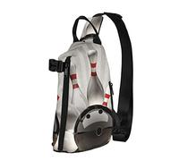 NLWQEKV Crossbody Sling Backpack Bowling Ball Retor Grey Travel Senderismo Chest Daypack One Strap Shoulder Bag