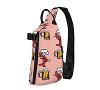 NLWQEKV Crossbody Sling Backpack Crawfish Beer Chef Travel Senderismo Chest Daypack One Strap Shoulder Bag