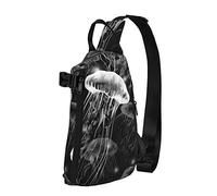 NLWQEKV Crossbody Sling Backpack Magical Jellyfish Under Water Travel Senderismo Chest Daypack One Strap Shoulder Bag