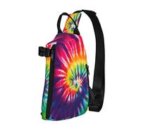 NLWQEKV Crossbody Sling Mochila Abstract Swirl Design Tie Dye Travel Senderismo Chest Daypack One Strap Shoulder Bag