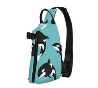 NLWQEKV Crossbody Sling Mochila Killer Whale Shark Travel Senderismo Chest Daypack One Strap Shoulder Bag