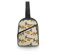 NLWQEKV Cute Sloth Moms And Babys Sling Bag Crossbody Shoulder Travel Chest Backpack Mochila plegable para compras deportivas Senderismo