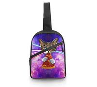 NLWQEKV Cute Space Pizza Cat Sling Bag Crossbody Hombro Viaje Pecho Mochila Mochila plegable para deportes Compras Senderismo