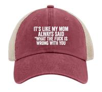 NLWQEKV Es como si mi mamá hubiera Dicho lo Que Estaba Mal. Gorras de Camionero para Hombres. Gorra de béisbol. Regalos de cumpleaños.