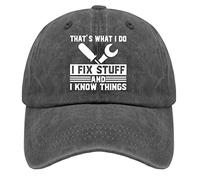 NLWQEKV Eso es lo Que Hago I Fix Stuff and I Know Things Dad Hat Gorra de béisbol para Hombres de los años 90 de algodón Lavado Ajustable Strapback Cap