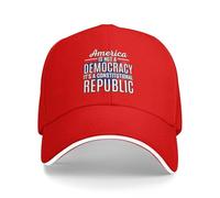 NLWQEKV Estados Unidos es una Democracia, es una república constitucional. Gorra Unisex Tipo sándwich, Estilo béisbol.