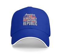 NLWQEKV Estados Unidos es una Democracia, es una república constitucional. Gorra Unisex Tipo sándwich, Estilo béisbol.