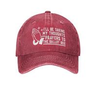 NLWQEKV Estaré Tomando mis Pensamientos y oraciones a la urna Sombrero para Mujer Sombrero de béisbol Sombrero gráfico