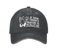 NLWQEKV Estaré Tomando mis Pensamientos y oraciones a la urna Sombrero para Mujer Sombrero de béisbol Sombrero gráfico