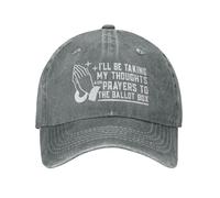 NLWQEKV Estaré Tomando mis Pensamientos y oraciones a la urna Sombrero para Mujer Sombrero de béisbol Sombrero gráfico